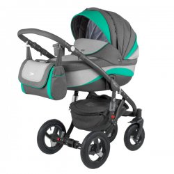 B2 - Детская коляска Adamex Barletta NEW 2 в 1 Ecco кожа 50%